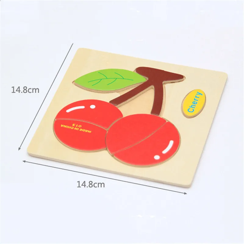 Детские игрушки Деревянный 3d пазл с животными из мультфильмов интеллекта детей