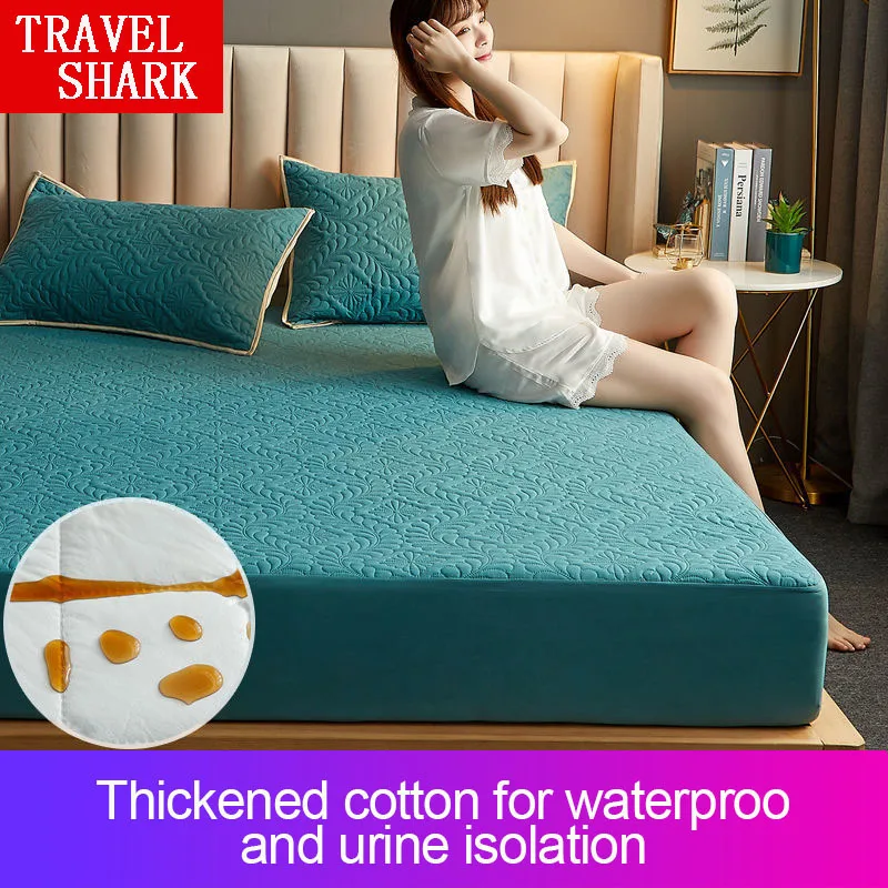 

Защитный чехол для матраса водонепроницаемый стеганый тиснением защитный чехол Простыня из противоклещевая покрывало матрас с уплотненны...