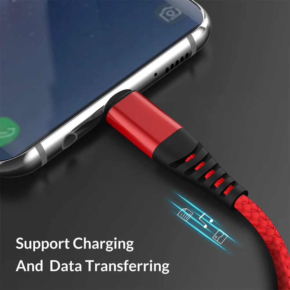 Micro USB кабель 1 м 2 Быстрая зарядка для передачи данных Samsung S6 S7 J4 J5 J6 J7 Xiaomi 4X LG