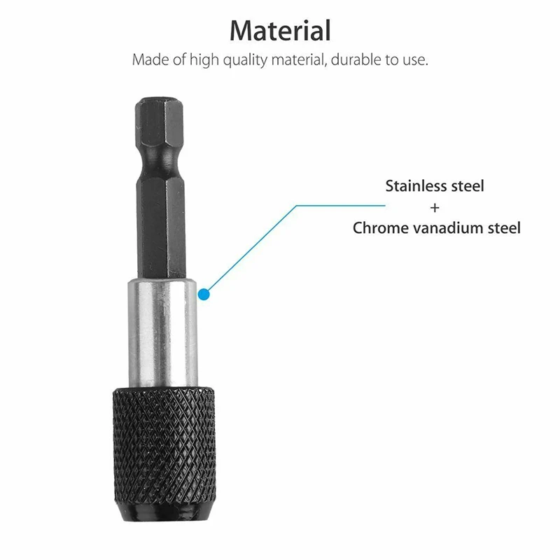 

3PCS/Set 1/4 Inch Quick Hexago Shank Release Magnetic Electric Screwdriver Extension Bit Holder 60 100 150mm Extension Rod Tools