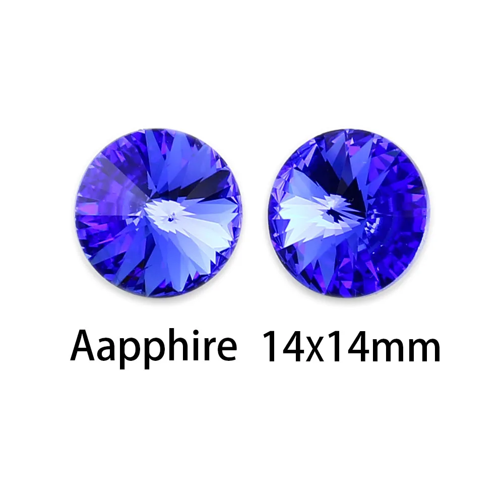 14 мм Кристальные стеклянные стразы Rivoli Необычные заостренные Свободные Стразы