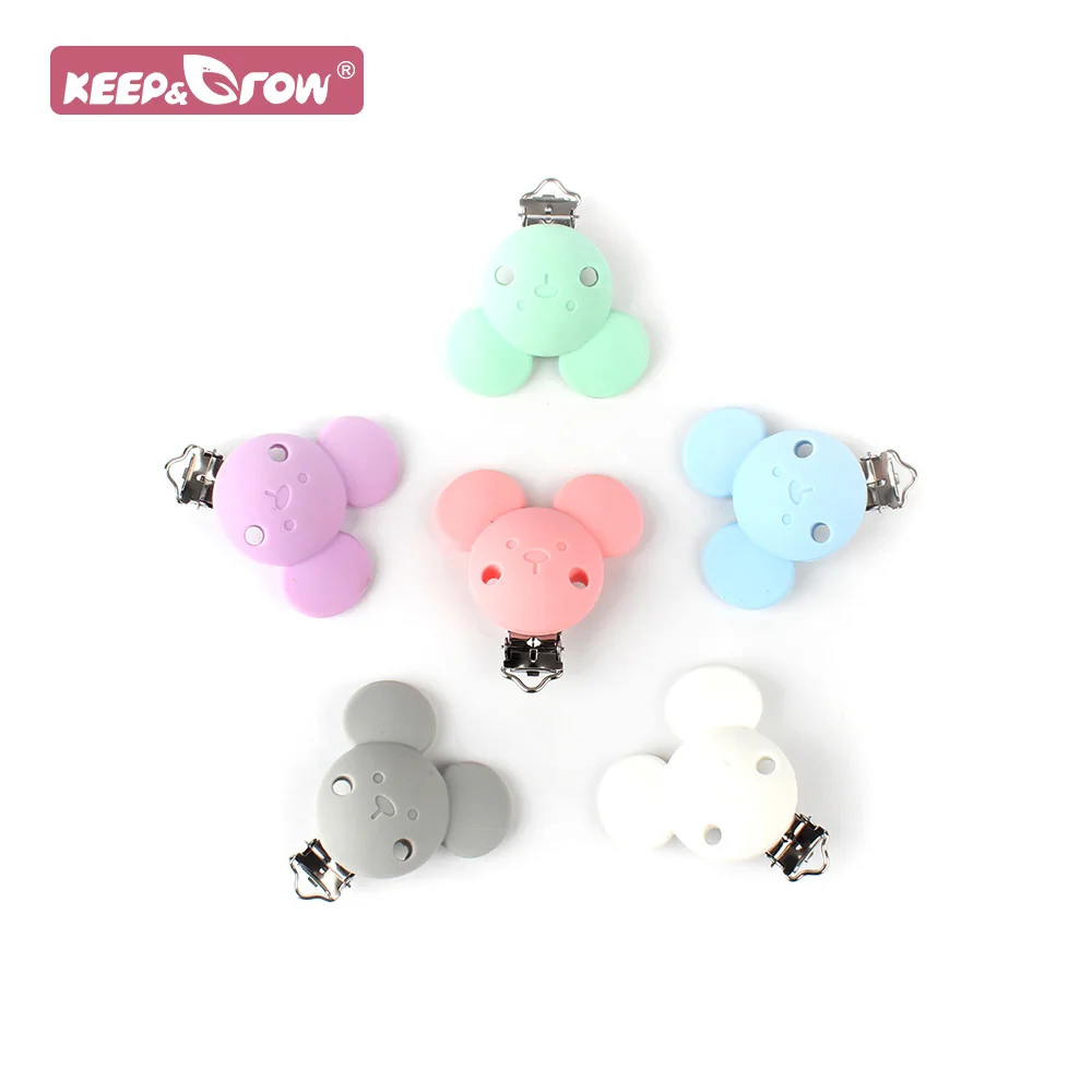 Зажимы для соски-пустышек из силикона прорезывания зубов 2 шт. | Мать и ребенок