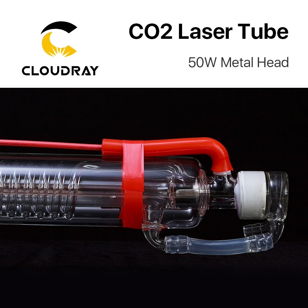 Cloudray Co2 лазерной трубки металлическая голова 1000 мм 50 Вт Dia.55 Стекло трубы для CO2