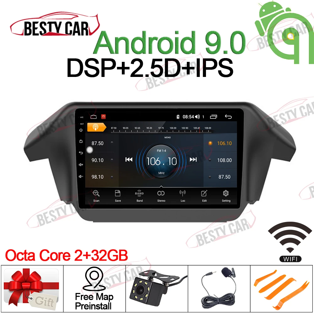 2-32GB-2.5D-IPS-DSP " Android 9,0 Восьмиядерный автомобильный радиоприемник gps навигация для Honda Civic мультимедийный плеер головное устройство правый руль HD сенсорный экран стерео с бесплатной картой резервная камера ips 2.5D - Цвет: 2-32GB-2.5D-IPS-DSP