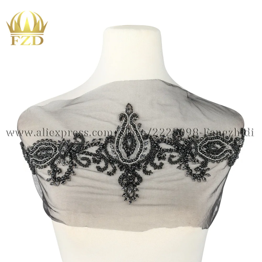 1 шт. ручная работа шитье на кристаллах с бусинами патчи аппликацией отделка