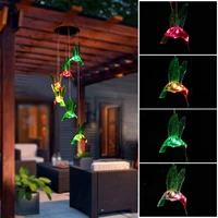 wind chimes outdoor solar wind chimes led bird wind chime gardening decoration outdoor decoration automatic induction belt hook