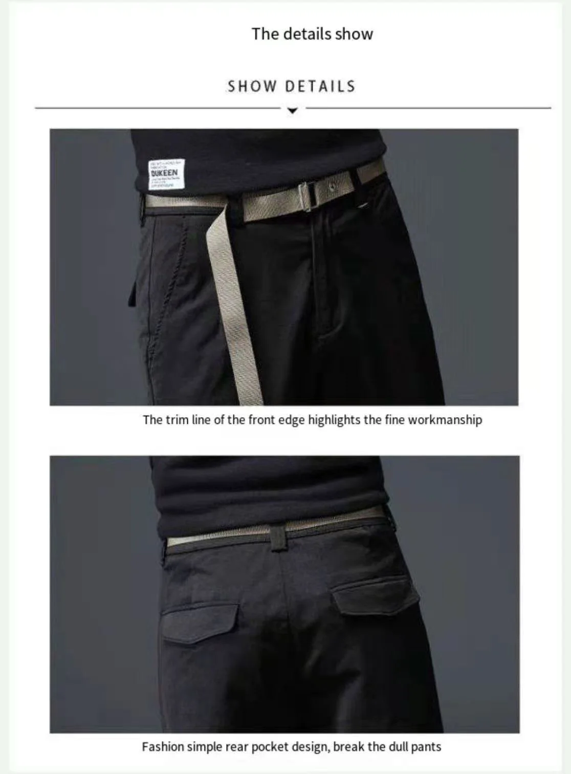 

Men's Small Foot Casual Pants Four Seasons Loose Straight Tube Versatile Fashion Youth Business Long Trousers
