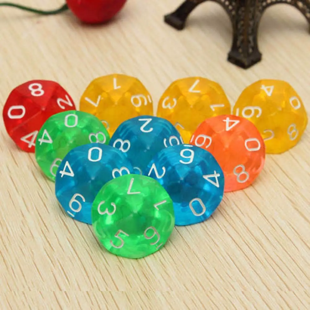 10pcs 10 Sided D10 Dices Role Playing Games Party Favor Board Game Lovers Dice Toy Gift | Спорт и развлечения