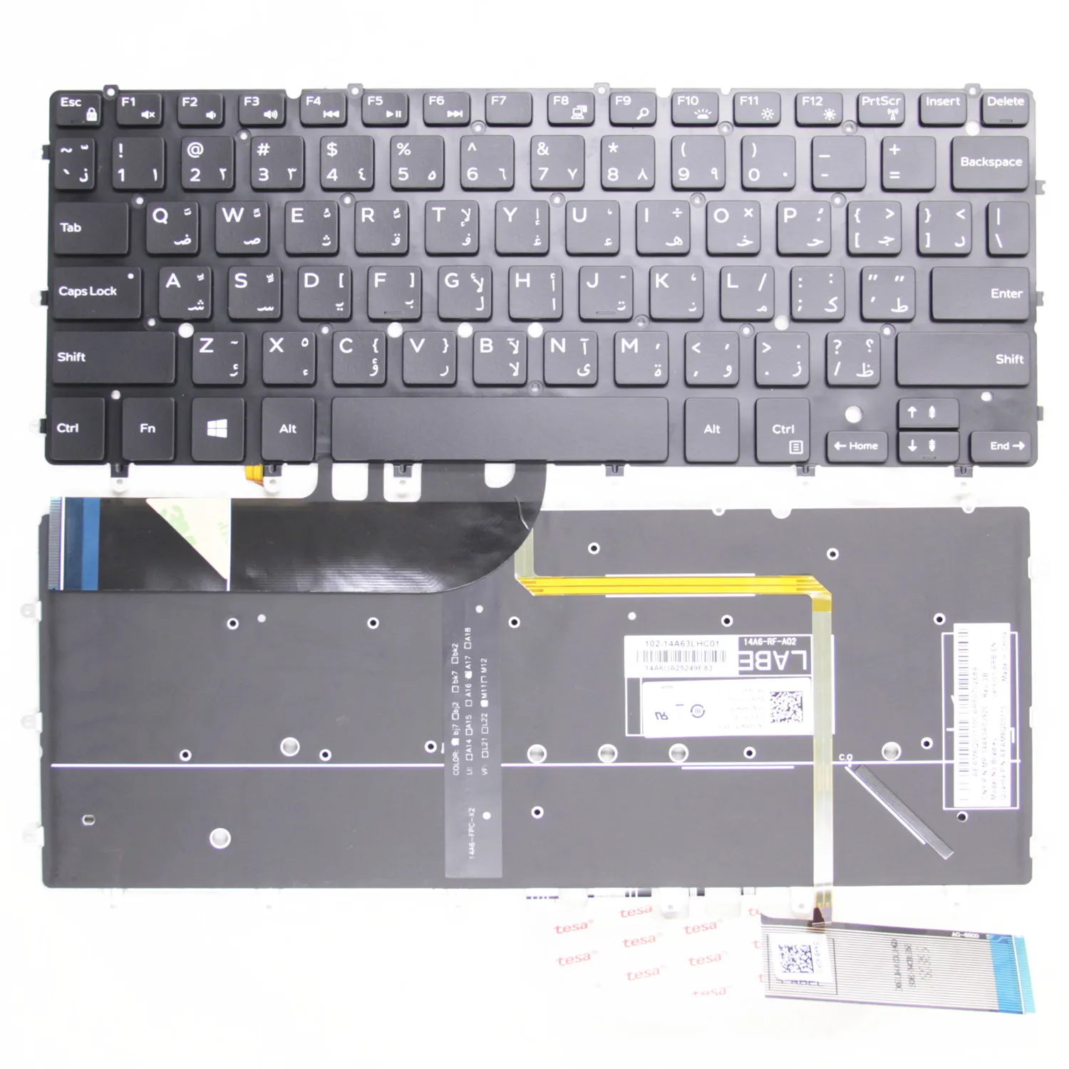 

100%New Original AR Arabic DELL XPS 13 9343 9350 9360 Inspiron 13 7347 7547 7548 7348 7352 7353 P41F P54G P57G Laptop keyboard