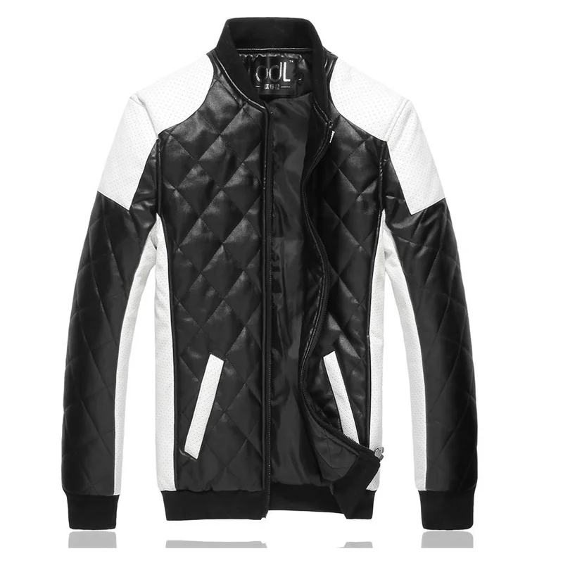 2020 Men's Washed Leather Fashion Diamond Large Size Jacket Men Chaqueta De Cuero Para Hombre | Мужская одежда