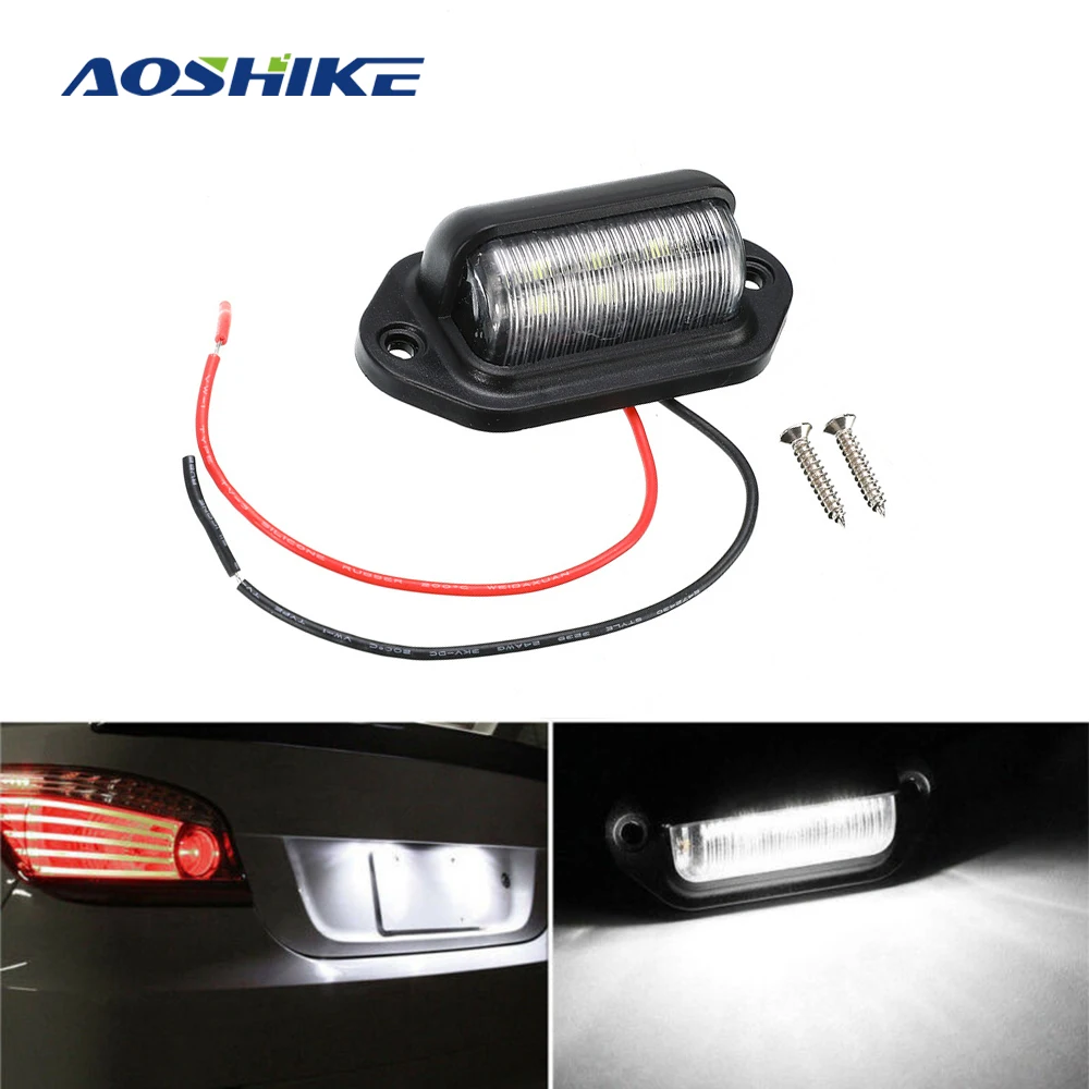 AOSHIKE 1 шт. 6 светодиодный светильник для номерного знака лампа мотоцикла