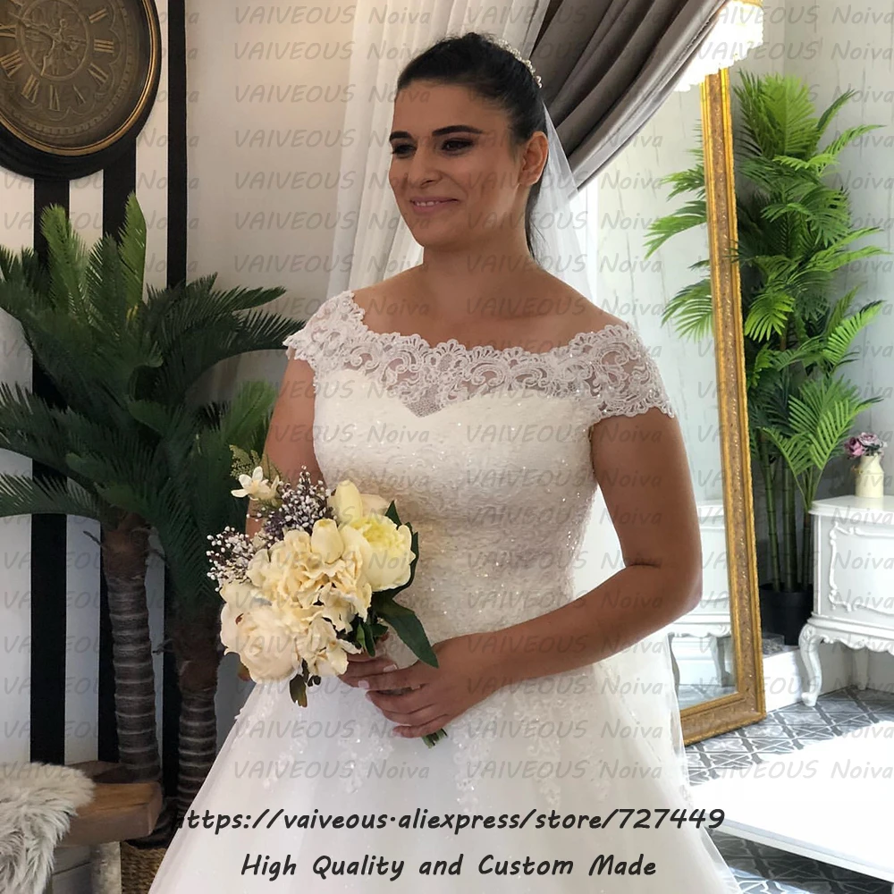 Vestido Noiva Африканские свадебные платья Романтический Кружевной вышитый бисером тюль свадебное платье Robe de Mariee Плюс Размер свадебное платье es