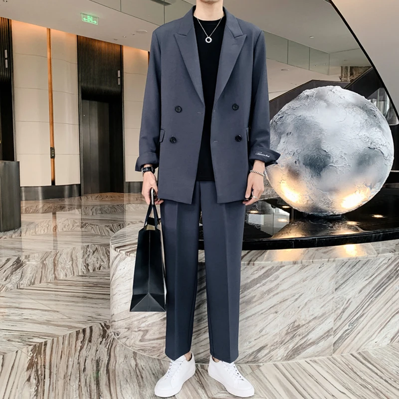 

Мужские пальто, блейзер, спортивный костюм, облегающий Блейзер большого размера в Корейском стиле, куртки для новейшего дизайна пальто, муж...