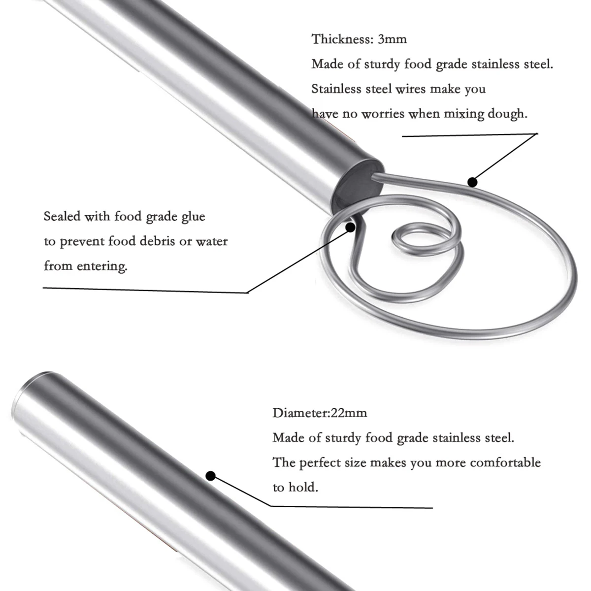 Stainless Steel Flour Mixer Multifunctional Wire Ring Stirrer Pastry Baking Tool for Egg Jam Milk Shake Complementary Food | Дом и сад
