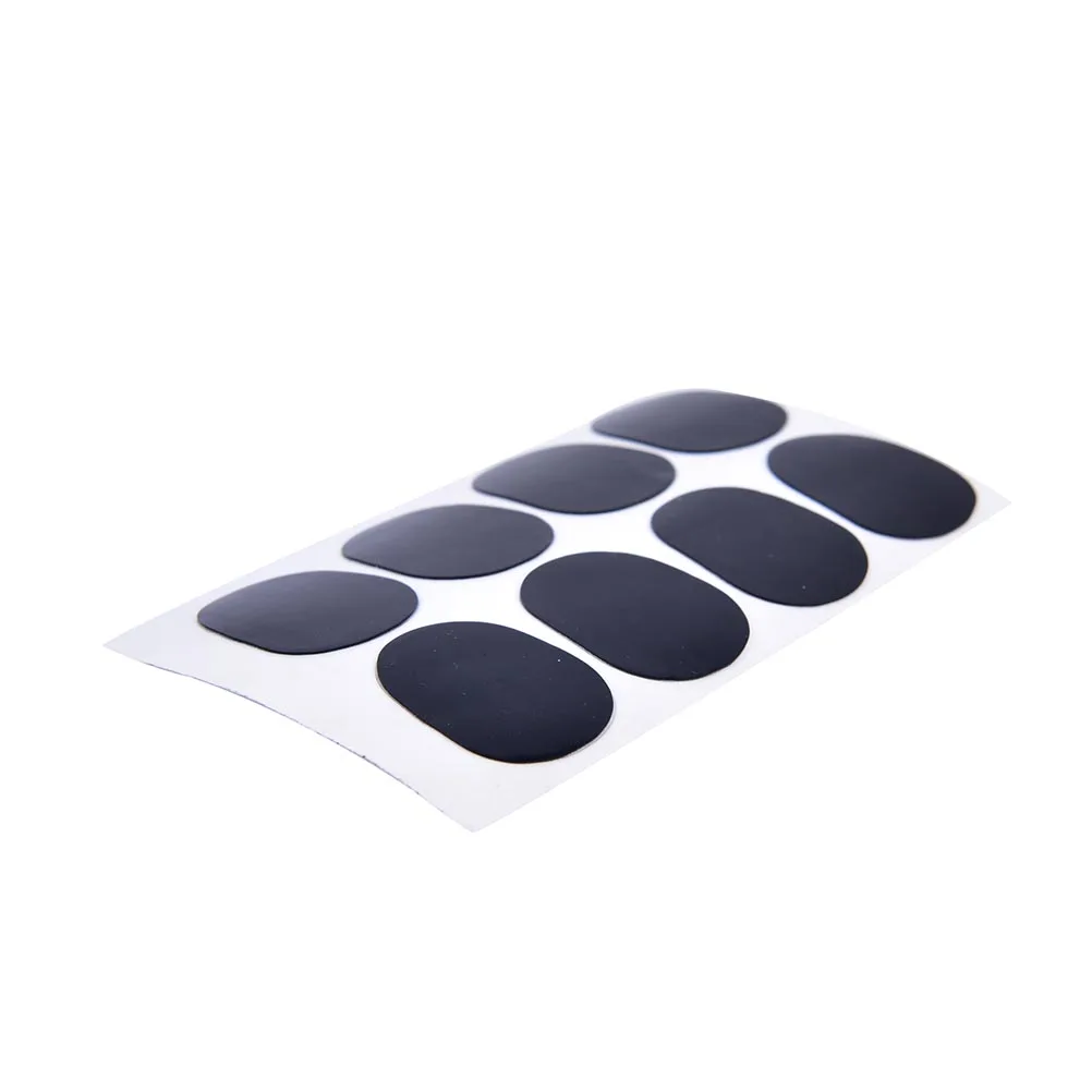 

Thickness 8 Pcs Black Rubber Soprano Saxophone Sax Clarinet Mouthpiece Pads Patches Cushions 0.55mm