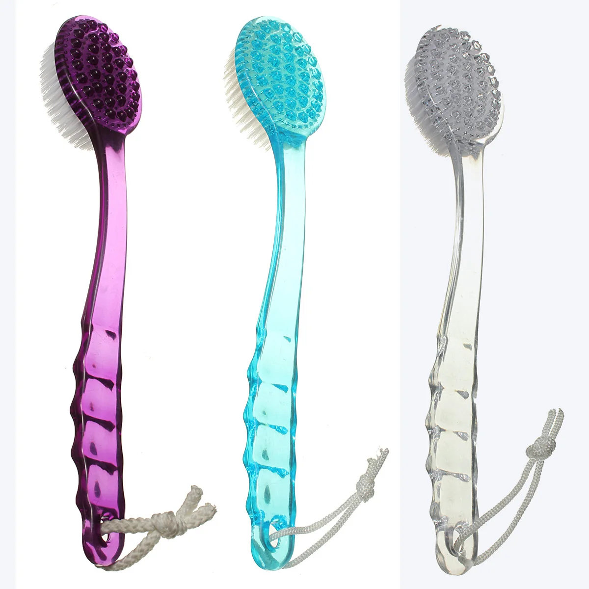 

36CM Long Handled Body Bath Shower Back Brush Scrubber Massager Skin Cleaning Brush For Dry Brushing And Shower Cleaning Tool