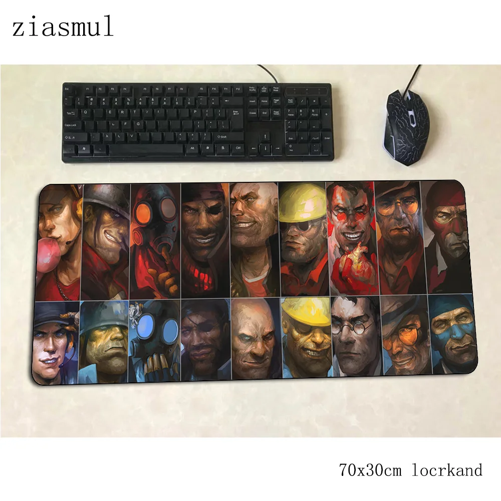 Коврик для мыши team fortress 2, 70x30 см, игровой коврик для мыши, красивый офисный коврик для ноутбука, Настольный коврик на день рождения, игровой коврик, pc gamer, коврики