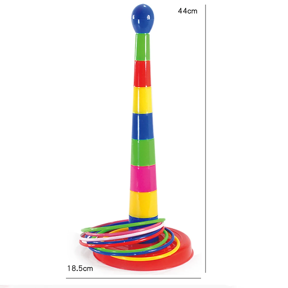 YK Funny Kids Outdoor Sport Toys Circle Ferrule Stacked Layers Game Hoop Ring Toss Plastic Garden Pool Parent-Child Toy | Игрушки и