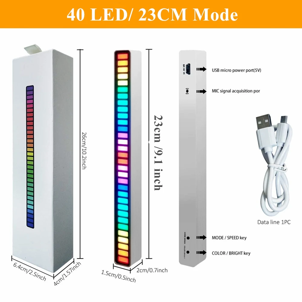 2021 новый автомобильный звук Управление светильник RGB голосовое музыкальным