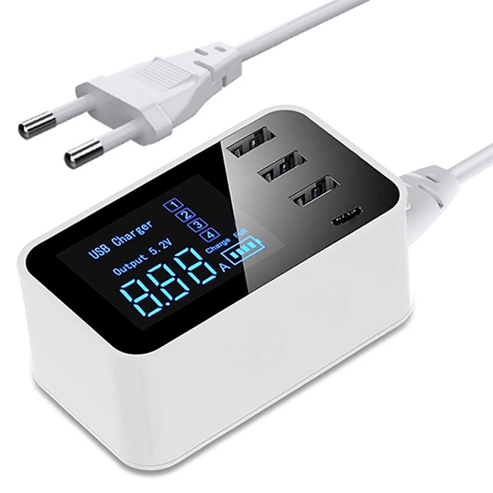 LED usb c зарядное устройство адаптер настенное Тип C Быстрая зарядка для iPhone X XS USB