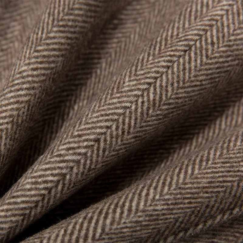 Женский шерстяной твидовый двусторонний приталенный осенне-зимний короткий