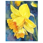 Алмазная живопись 5D, полный квадратный Нарцисс, желтые цветы, алмазная вышивка, украшение для дома, алмазная живопись, подарок