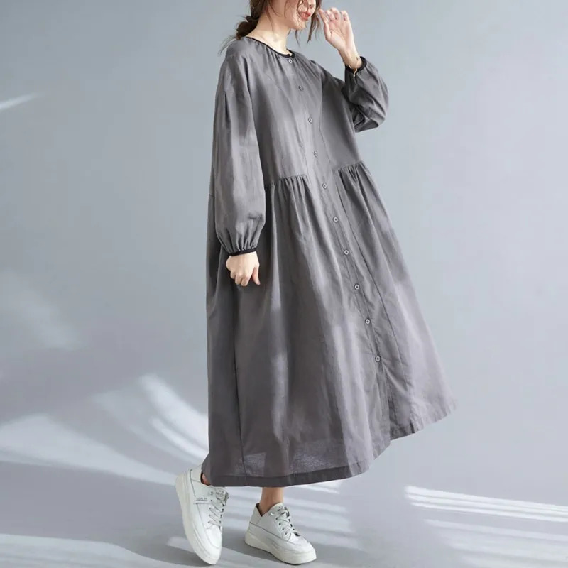 Женское хлопковое Повседневное платье Новое поступление 2022 весенние винтажные