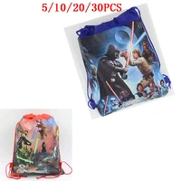 5102030pcs disney star wars non woven fabric backpack birthday decoration for girl drawstring gift bag baby shower party bags
