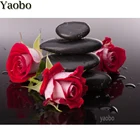 Набор для алмазной вышивки крестиком, картина с квадратными и круглыми стразами, с розовыми и красными цветами, zen 5D, Набор для творчества, мозаика для украшения