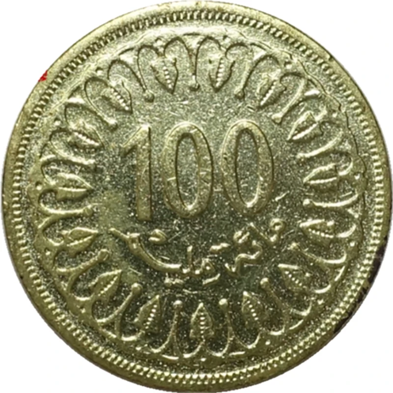 Тунис 100 цент монета Африки 100% настоящие оригинальные монеты Новинка |