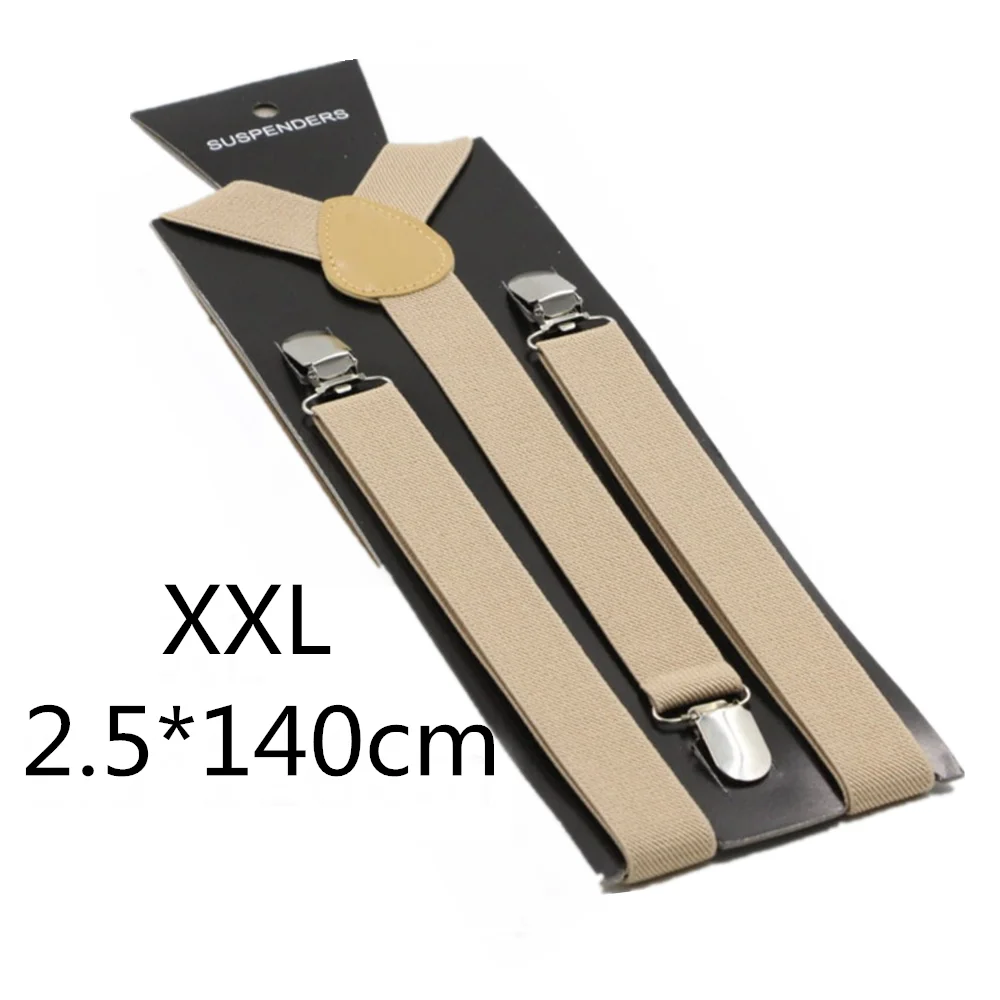 Light khaki-140cm Однотонные подтяжки унисекс для детей и взрослых, для мужчин, женщин, мальчиков и девочек, эластичные регулируемые детские аксессуары-скобы, 5 размеров, для родителей и детей - Цвет: Light khaki-140cm