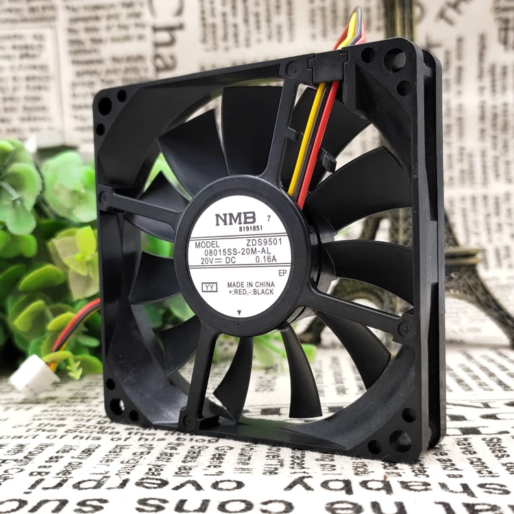 

New original 08015SS-20M-AL 8015 DC20V 0.16A 3-wire ultra-quiet cooling fan