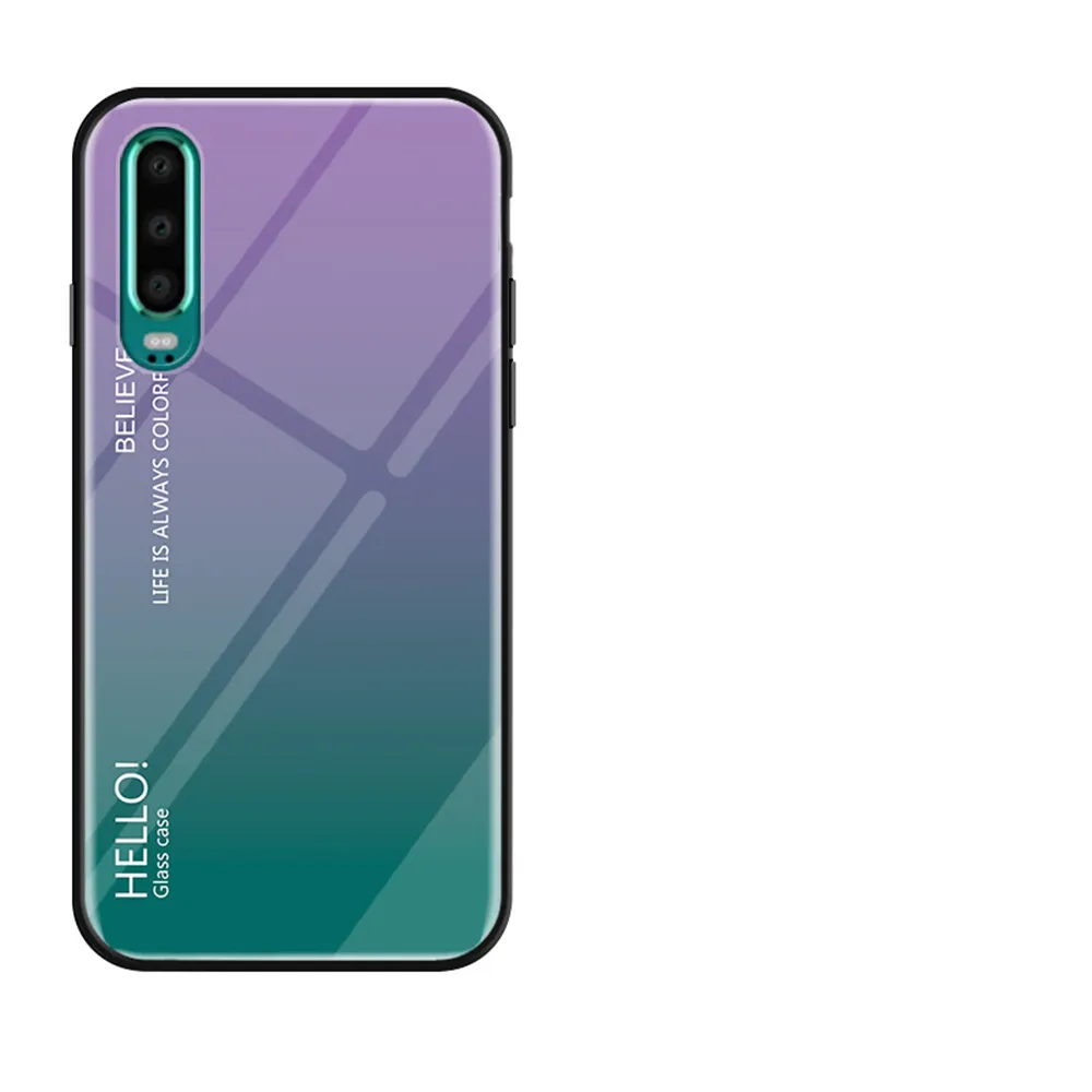 Чехол для телефона huawei P20 P30 Lite Pro Чехол из мраморного закаленного стекла Мягкий силиконовый чехол для huawei Y9 Y7 Y6 Honor 8A 9X чехол - Цвет: Pattern 12