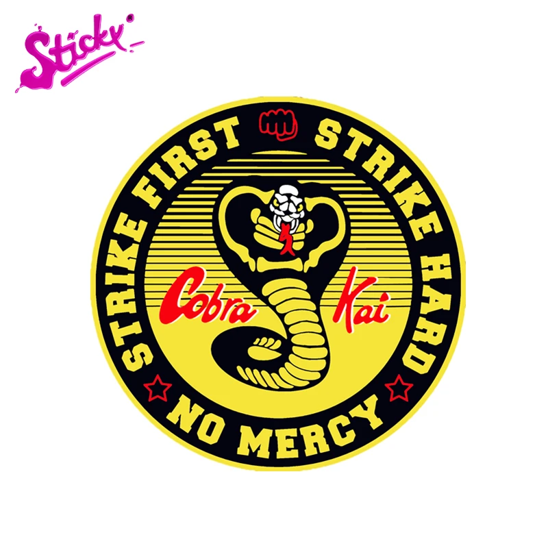 

STICKY Cobra Kai Big Cobra Fine Decal Waterproof Badge Brand Car Sticker Decal Decor Motorcycle Off-road Laptop Trunk Guitar