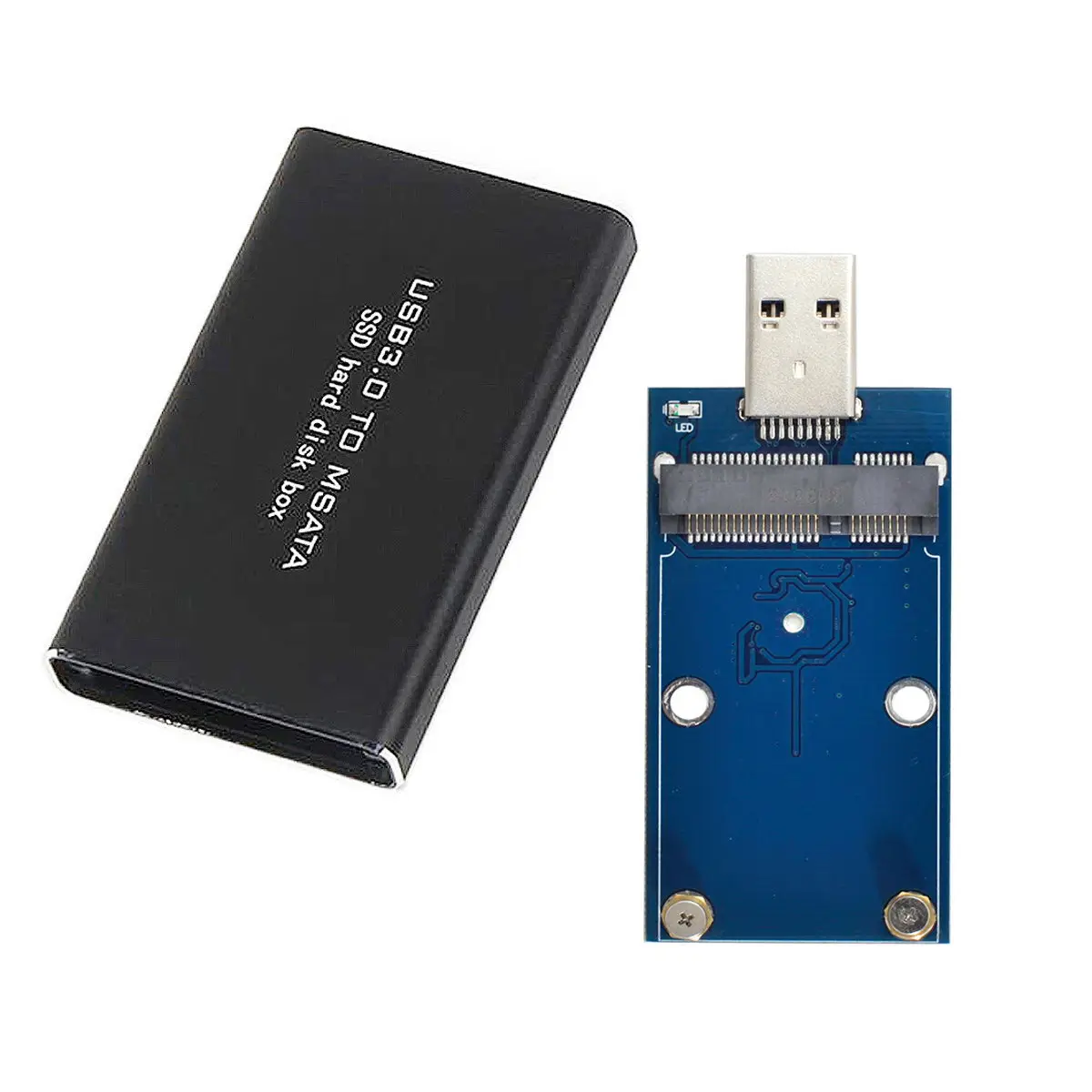 

Jimier CY Mini PCI-E mSATA to USB 3.0 External SSD PCBA Conveter Adapter Card with Enclosure