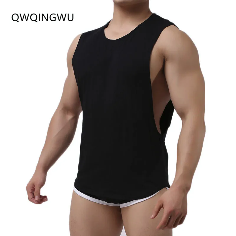 Mens Undershirts Hot Sleeveless Vest Men Top Fashion Tee T-shirts black Loose M/L/XL/XXL