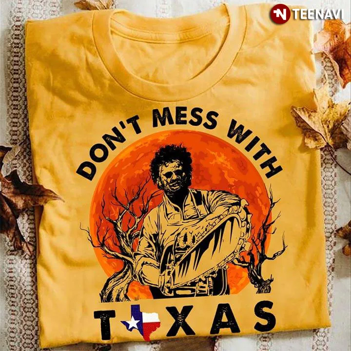 Не связывайтесь с Texas Leatherface? Футболка Chain Saw Massacre (новая версия) | Мужская одежда