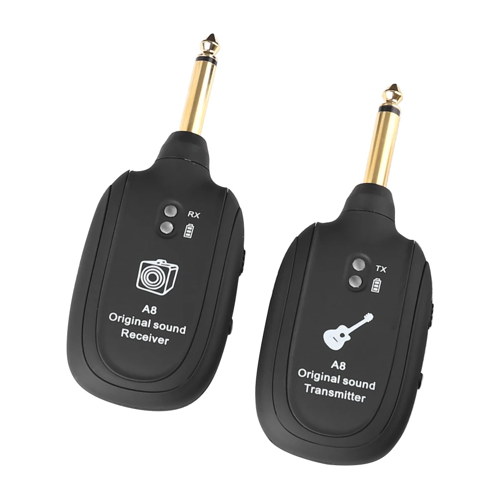 

Guitar Wireless System Transmission Receiver Rechargeable Guitar Transmitter Lightweight Portable Music Elements