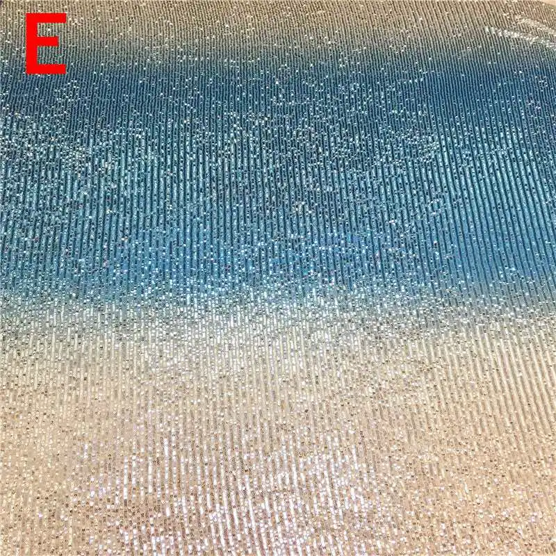 E GLace 1Y/Лот Новая мода зашифрованные градиентные Блестки Ткань для платье для девочки Свадебные украшения Аксессуары TX1301 - Цвет: E
