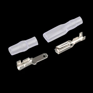 Клеммы обжимные, 200 мм, 50 комплектов (2,8 шт.), с прозрачными изоляционными втулками, 2,8