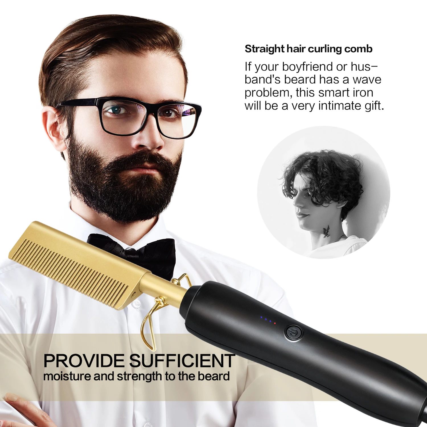 

2 In 1 Hair Straightener Anti-scald Electric Hot Comb Ceramic Hair Dryer Brush Fast Heat Straighten Comb Blower Brush Hair Dryer