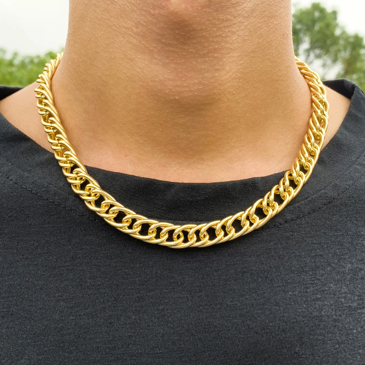 

Punk Thick Chains Choker Necklaces for Men Hip Hop Chunky Necklace 2022 Fashion Jewelry for Neck Trendy Collar
