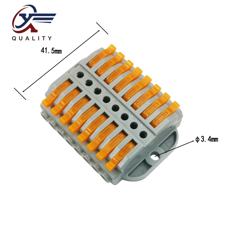 30/50/100PCS Wire Connector 8 pin New Universal Docking Fast Wiring Conductors push-in Terminal Block Electrical Equipment