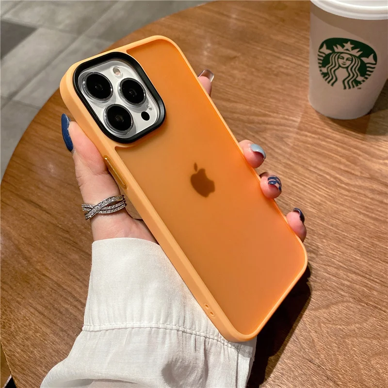Матовый двухцветный бампер для iPhone 13 Pro Max прозрачный чехол 11 12 противоударные