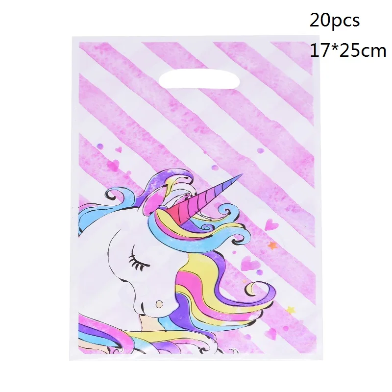 20pcs bags B03 5 шт./лот, модный браслет с единорогом, силиконовый браслет, гибкая упаковка, браслет на свадьбу, день рождения, подарок для детей - Цвет: 20pcs bags B03