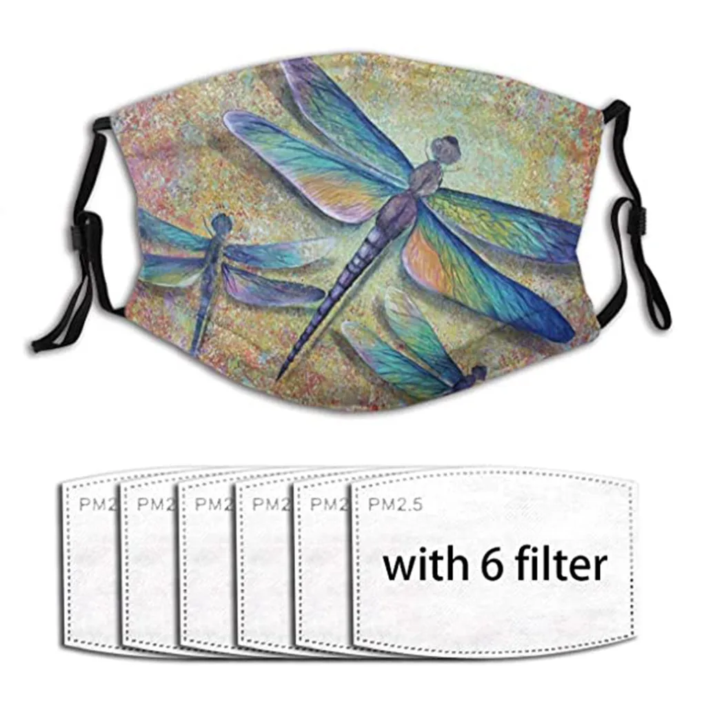 Маска для лица ветрозащитная Дымчатая защитная забавная многоразовая маска