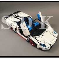 compatible with le aventador moc 17698 assembled building blocks electric remote control toy sports car