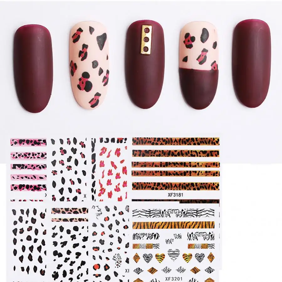 Индивидуальная наклейка с леопардовым принтом 3D стерео матовая модная для