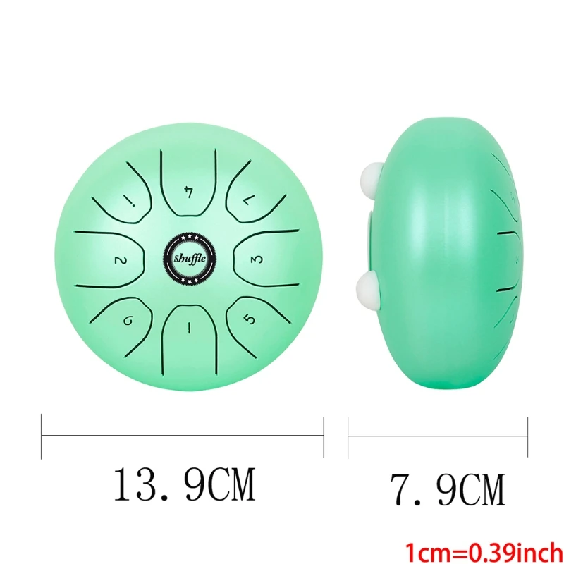 

5.5 Inch Mini 8-Tone Steel Tongue Drum Percussion Instrument Hand Pan Drum with Drum Mallets Carry Bags