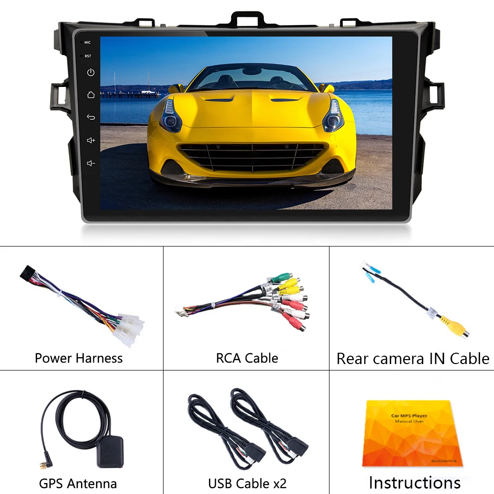 Автомобильный радиоприемник Camecho 2 Din Android 10 1 GPS мультимедийный плеер для Toyota Corolla